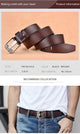 Genuine Leather Belt For Men High Quality Black Buckle
