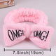 OMG Letter Coral Fleece Bow Hairbands For Women
