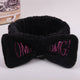 OMG Letter Coral Fleece Bow Hairbands For Women