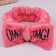 OMG Letter Coral Fleece Bow Hairbands For Women
