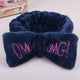 OMG Letter Coral Fleece Bow Hairbands For Women
