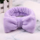 OMG Letter Coral Fleece Bow Hairbands For Women