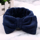 OMG Letter Coral Fleece Bow Hairbands For Women