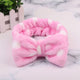 OMG Letter Coral Fleece Bow Hairbands For Women