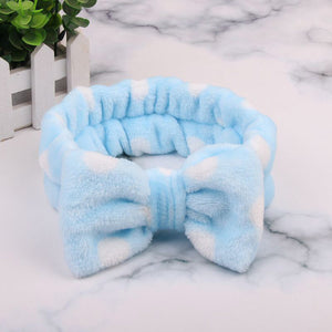 OMG Letter Coral Fleece Bow Hairbands For Women