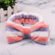 OMG Letter Coral Fleece Bow Hairbands For Women