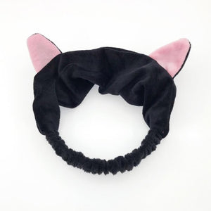 OMG Letter Coral Fleece Bow Hairbands For Women