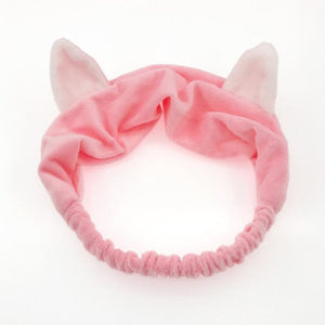 OMG Letter Coral Fleece Bow Hairbands For Women