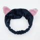 OMG Letter Coral Fleece Bow Hairbands For Women
