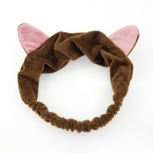 OMG Letter Coral Fleece Bow Hairbands For Women