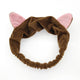 OMG Letter Coral Fleece Bow Hairbands For Women