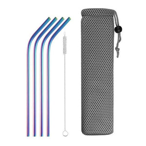 Reusable Metal Drinking Straws, 4/8Pcs - Ctoox