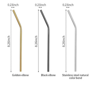 Reusable Metal Drinking Straws, 4/8Pcs - Ctoox