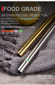 Reusable Metal Drinking Straws, 4/8Pcs - Ctoox