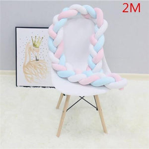 Baby Bumper Bed Braid Knot Pillow Cushion - Ctoox