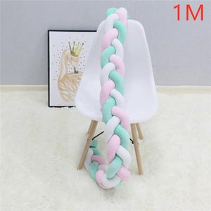 Baby Bumper Bed Braid Knot Pillow Cushion - Ctoox
