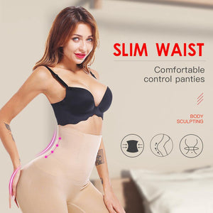 Seamless Women High Waist Slimming Tummy Control Panties - Ctoox