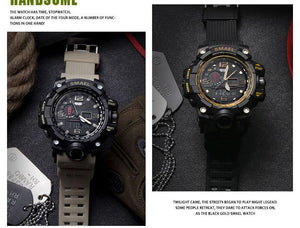 Men Military Watch 50m Waterproof - Ctoox