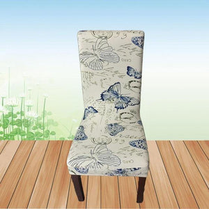 Flower Printing Removable Chair Cover - Ctoox