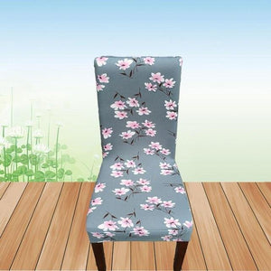Flower Printing Removable Chair Cover - Ctoox