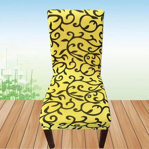 Flower Printing Removable Chair Cover - Ctoox