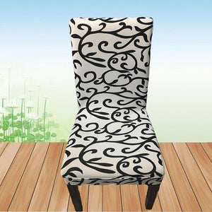 Flower Printing Removable Chair Cover - Ctoox