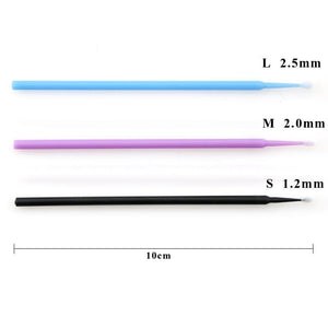 Disposable MicroBrush Eyelashes Extension,100Pcs/bag - Ctoox