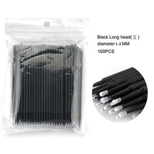 Disposable MicroBrush Eyelashes Extension,100Pcs/bag - Ctoox