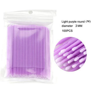 Disposable MicroBrush Eyelashes Extension,100Pcs/bag - Ctoox