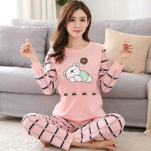 Women Pajamas Set Spring Autumn - Ctoox