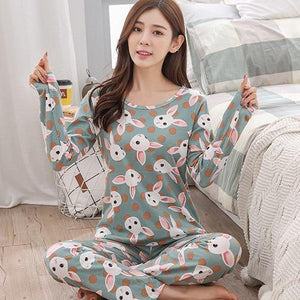 Women Pajamas Set Spring Autumn - Ctoox