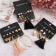 Geometric Tassel Dangle Earrings - Ctoox