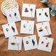 Vintage Geometric Asymmetric Stud Earrings - Ctoox