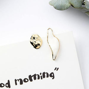 Vintage Geometric Asymmetric Stud Earrings - Ctoox