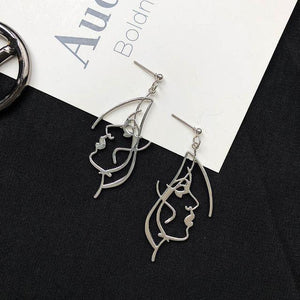 Punk Human Face Drop Earrings - Ctoox