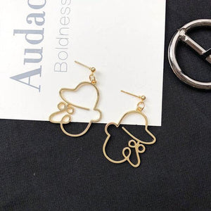 Punk Human Face Drop Earrings - Ctoox