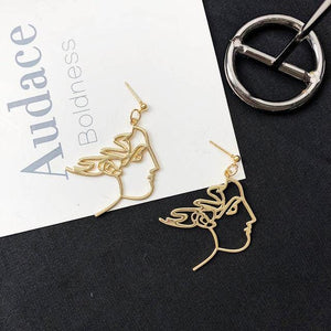 Punk Human Face Drop Earrings - Ctoox