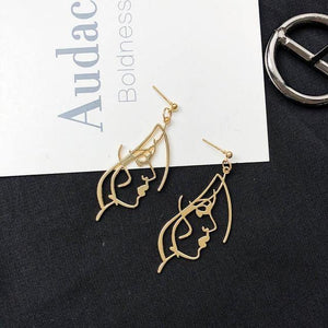 Punk Human Face Drop Earrings - Ctoox