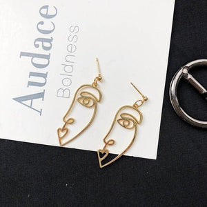 Punk Human Face Drop Earrings - Ctoox
