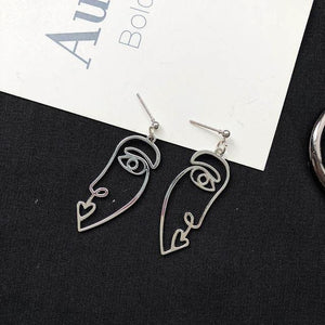 Punk Human Face Drop Earrings - Ctoox