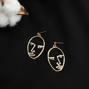 Punk Human Face Drop Earrings - Ctoox