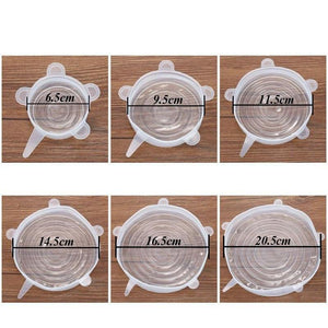 Reusable silicon stretch lids 6pcs - Ctoox