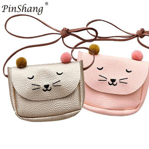 Children Shoulder Mini Cat Ear Messenger Bag - Ctoox