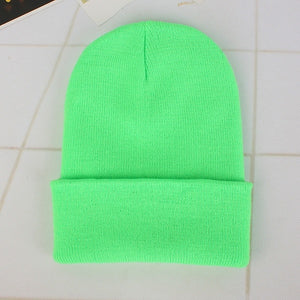 New Beanies Knitted Solid Cute Hat for Girls