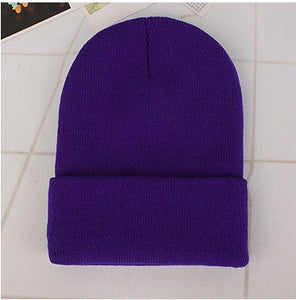 New Beanies Knitted Solid Cute Hat for Girls