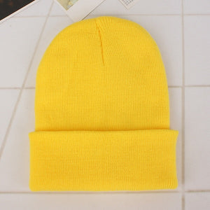 New Beanies Knitted Solid Cute Hat for Girls