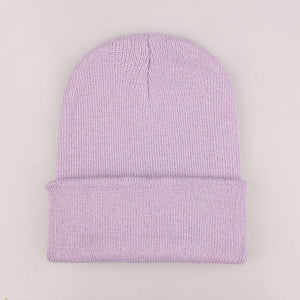 New Beanies Knitted Solid Cute Hat for Girls