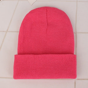 New Beanies Knitted Solid Cute Hat for Girls