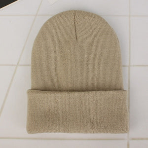 New Beanies Knitted Solid Cute Hat for Girls