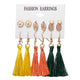 Geometric Tassel Dangle Earrings - Ctoox